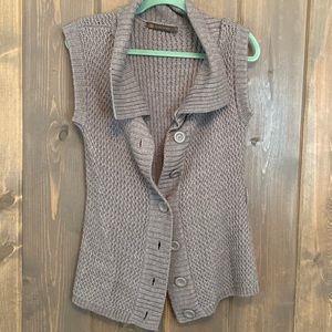 Gray button sweater vest